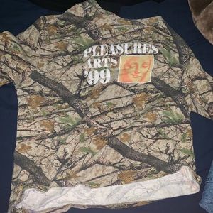 Pleasures long sleeve camo shirt